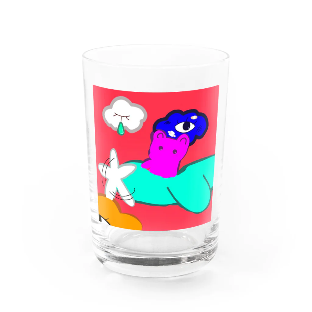 小6自閉スペクトラム症の女の子のお部屋のくまのそら Water Glass :front