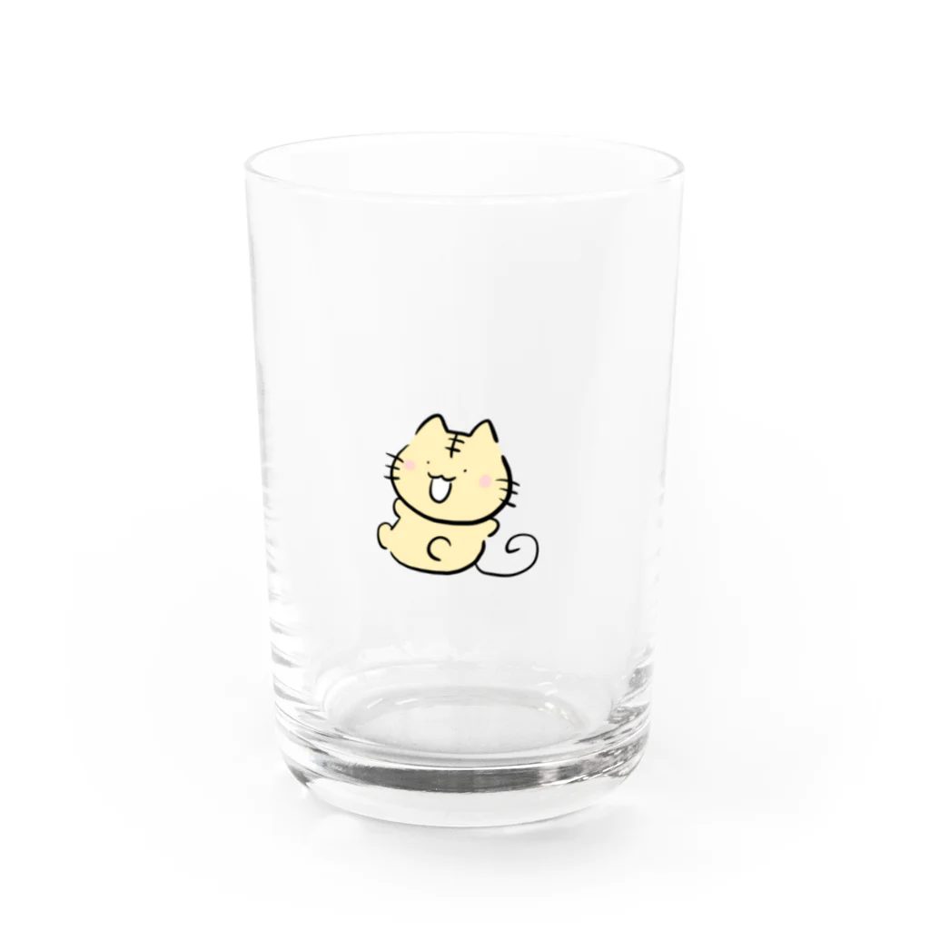 ごんののトラネコちゃん 色付き Water Glass :front