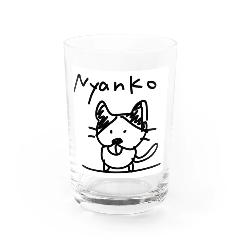 ペコりんショップのにゃんこ Water Glass :front