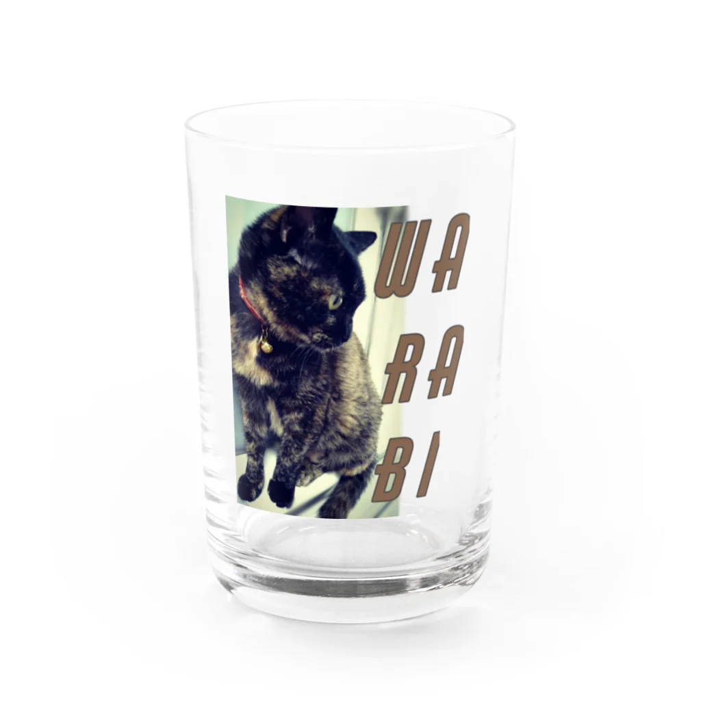 アートワークスみいねこのわらび Water Glass :front