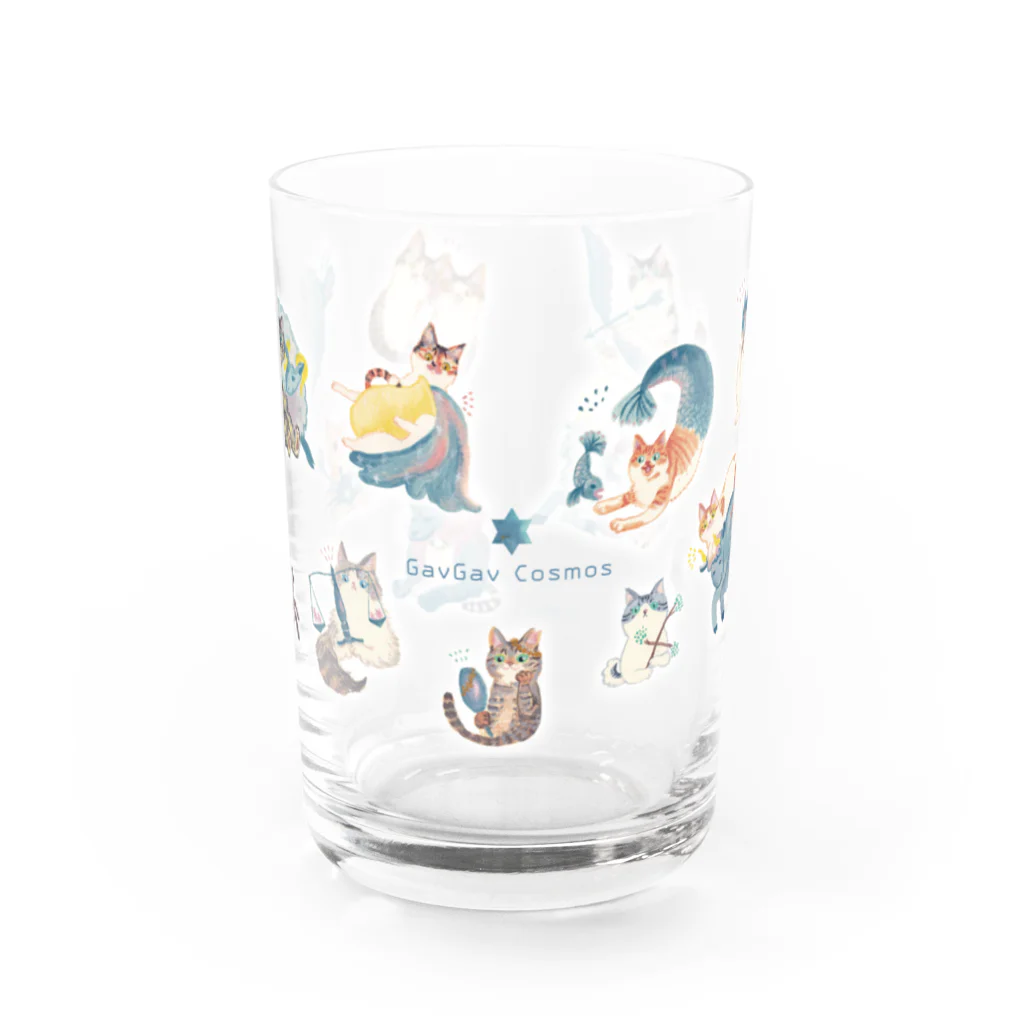 vagの猫と星座（全員集合） Water Glass :front