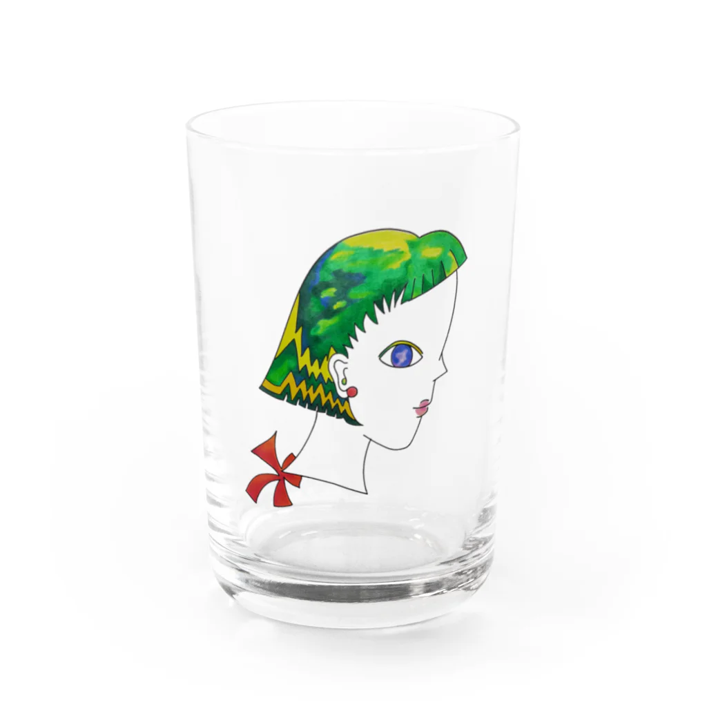 ハシザキマコの新緑の乙女 Water Glass :front