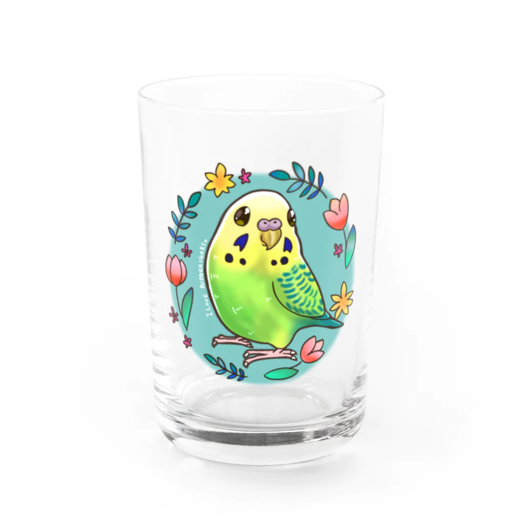 甘えん坊オカメインコのセキセイインコ原種ちゃん Water Glass :front