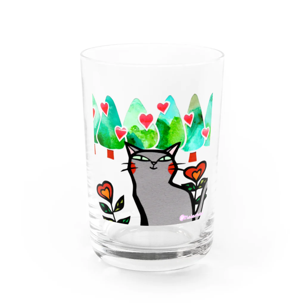 まつり猫ショップのLOVE FOREST Water Glass :front