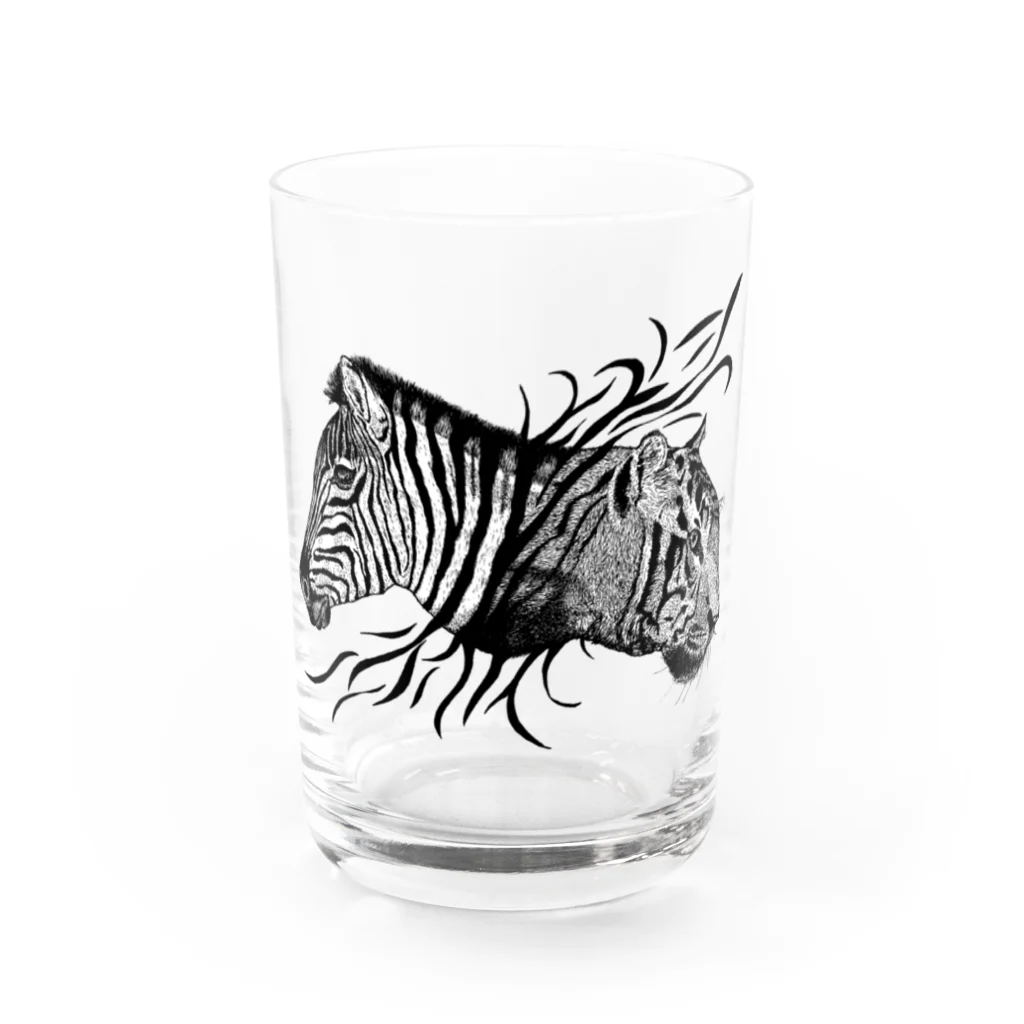 ZIGZIG CIDER GRAPHICのシマのウマトラ Water Glass :front