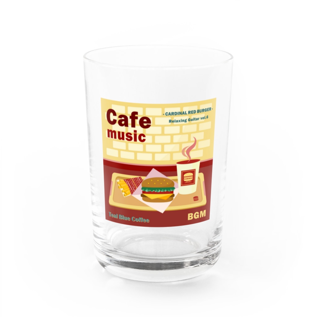 Teal Blue CoffeeのCafe music - CARDINAL RED BURGER - Water Glass :front