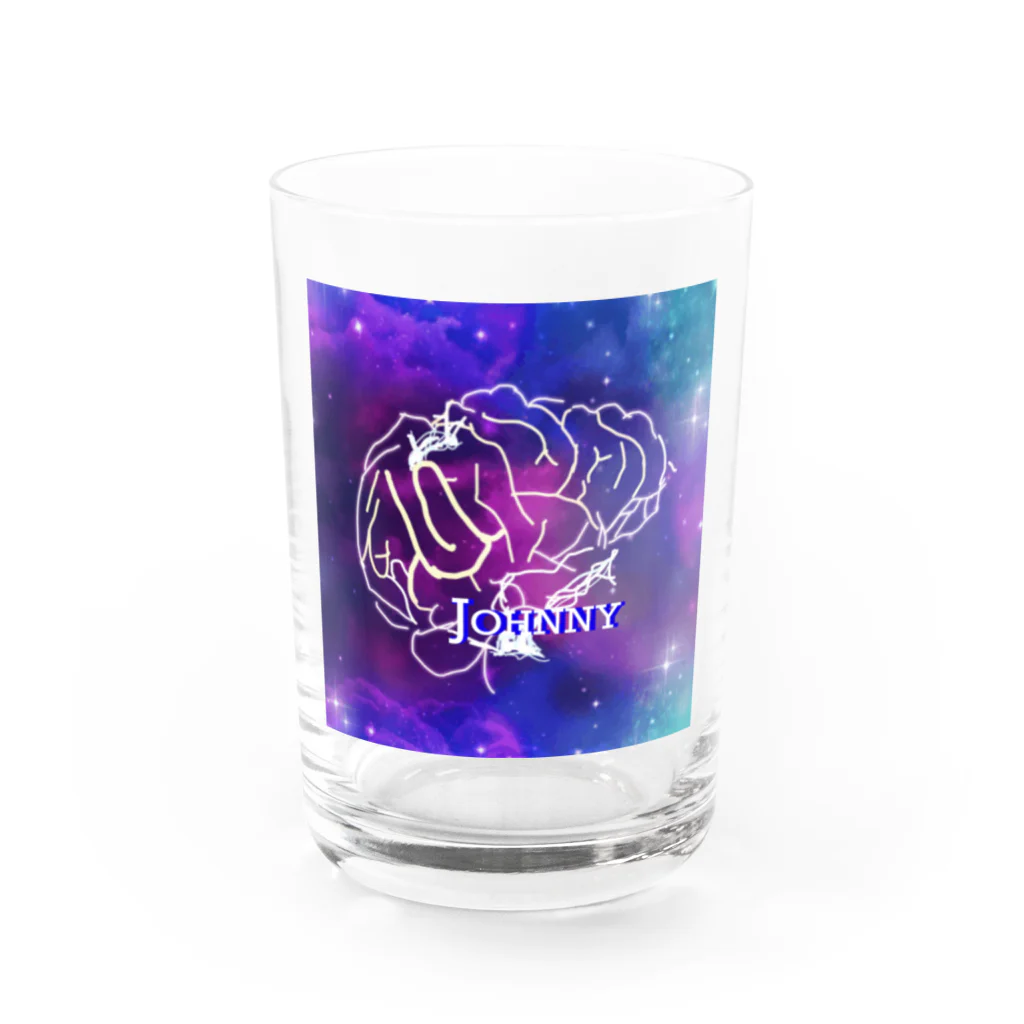 JohnnyLKの宇宙脳(スペース柄) Water Glass :front