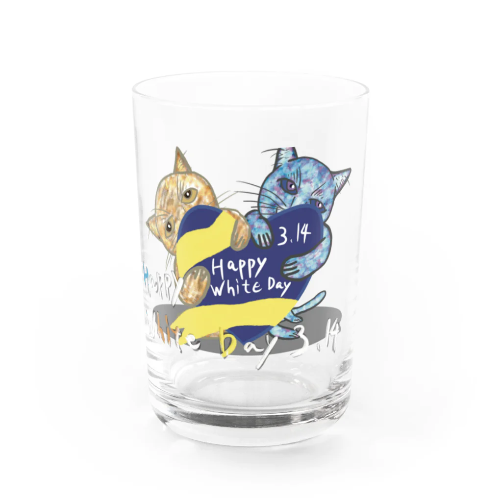 AkironBoy's_ShopのHappy White Day 3.14 〜あなたは誰にお返ししますか❓〜 Water Glass :front