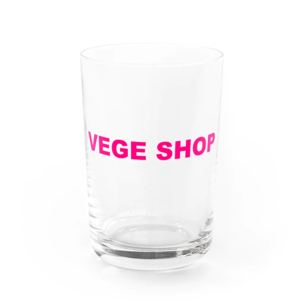 VEGE SHOPのVEGE SHOP ピンク文字 Water Glass :front