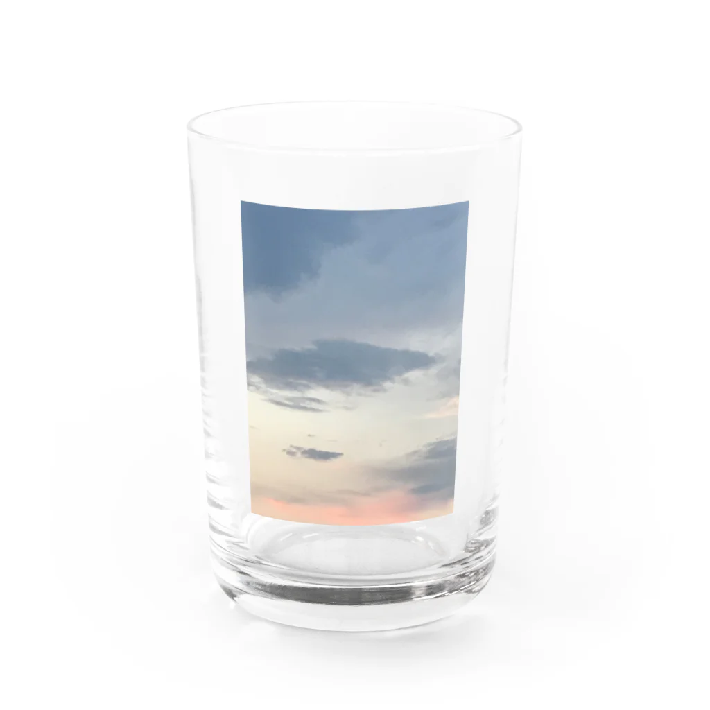 私の家から見える空の空の彩り Water Glass :front