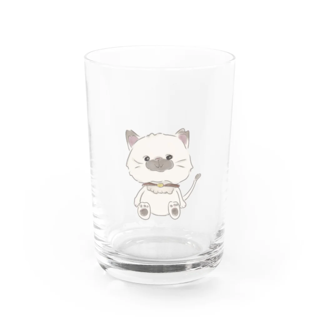 ぽーとのお店のねこのグラス Water Glass :front