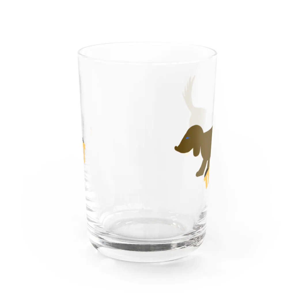 CHOSANAの高下駄を履いた犬 Water Glass :front