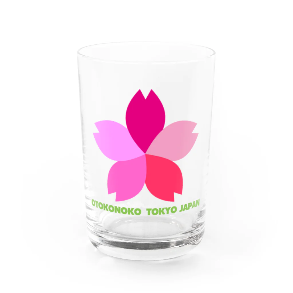 OTOKONOKOTOKYOJAPANのピンクのはなびら-PINKU NO HANABIRA- Water Glass :front