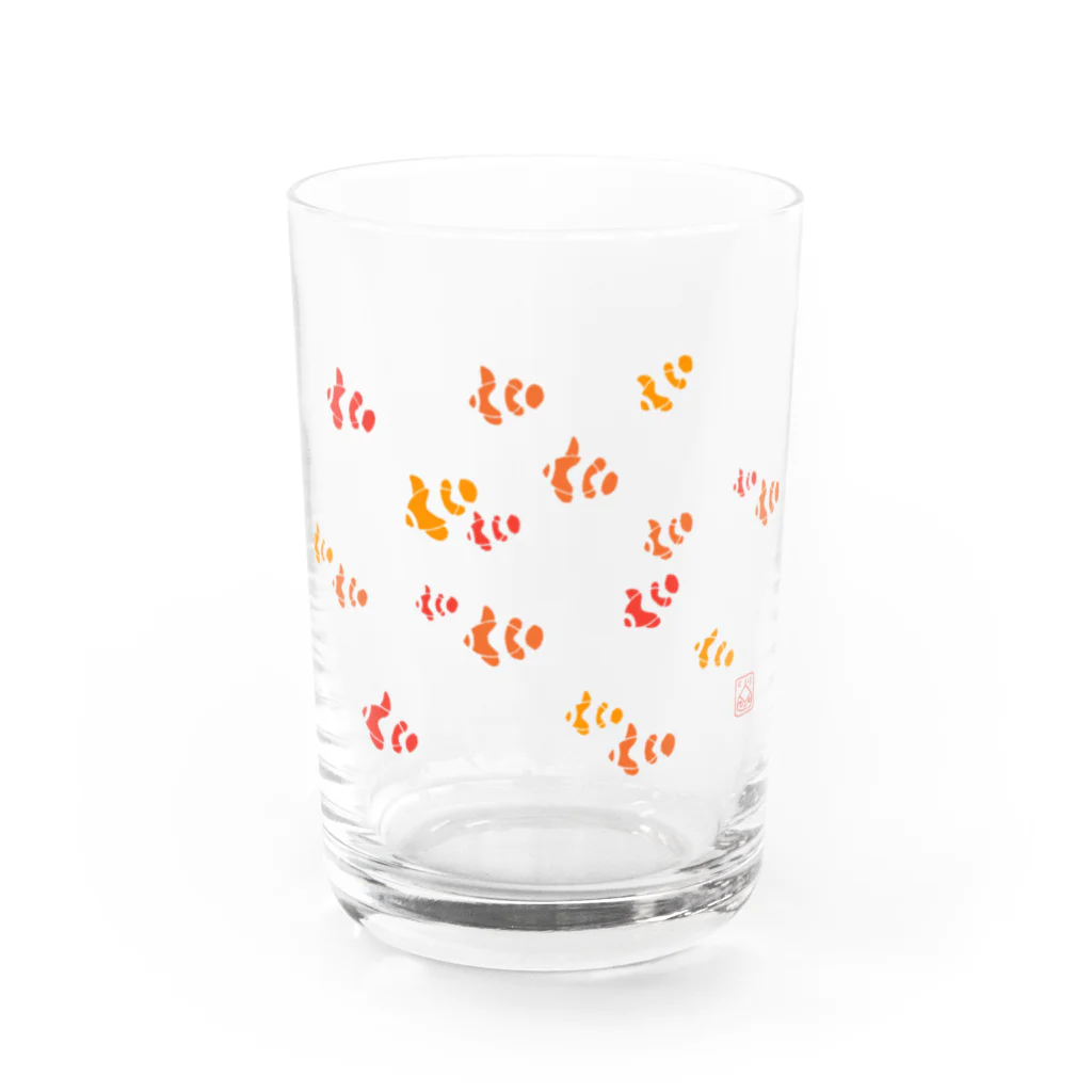 栗坊屋のカクレクマノミ Water Glass :front