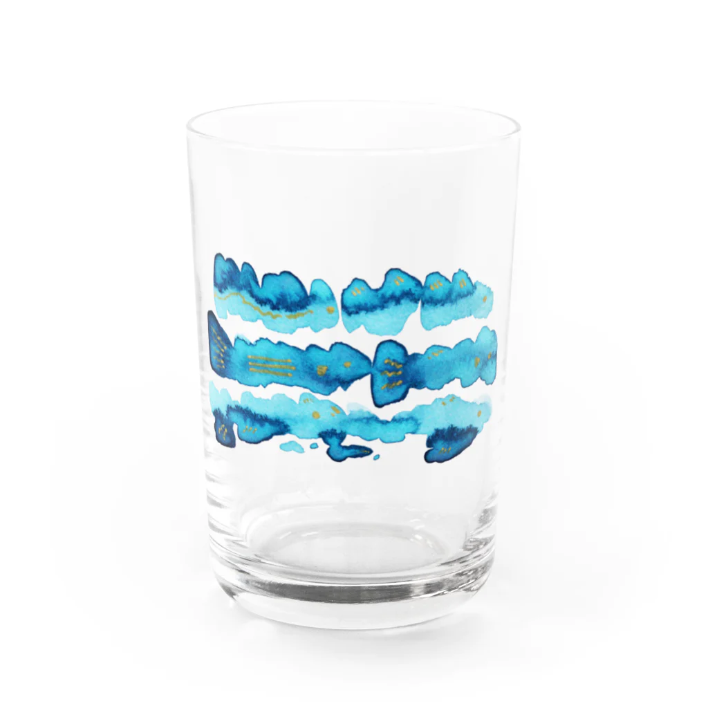 さくらもちドローイング商店のドローイング「群れ」 Water Glass :front