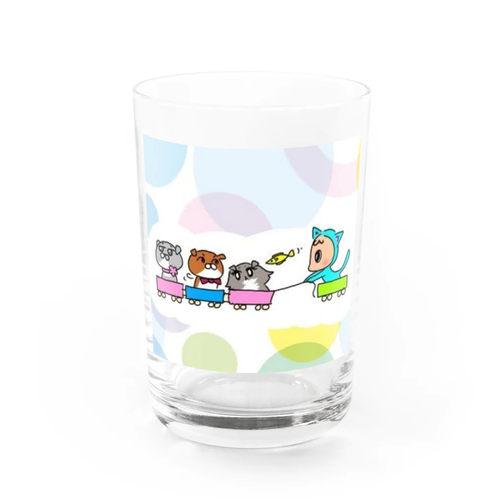 さぼてんのネコミュニケーションのさぼてん家のお出かけ Water Glass :front