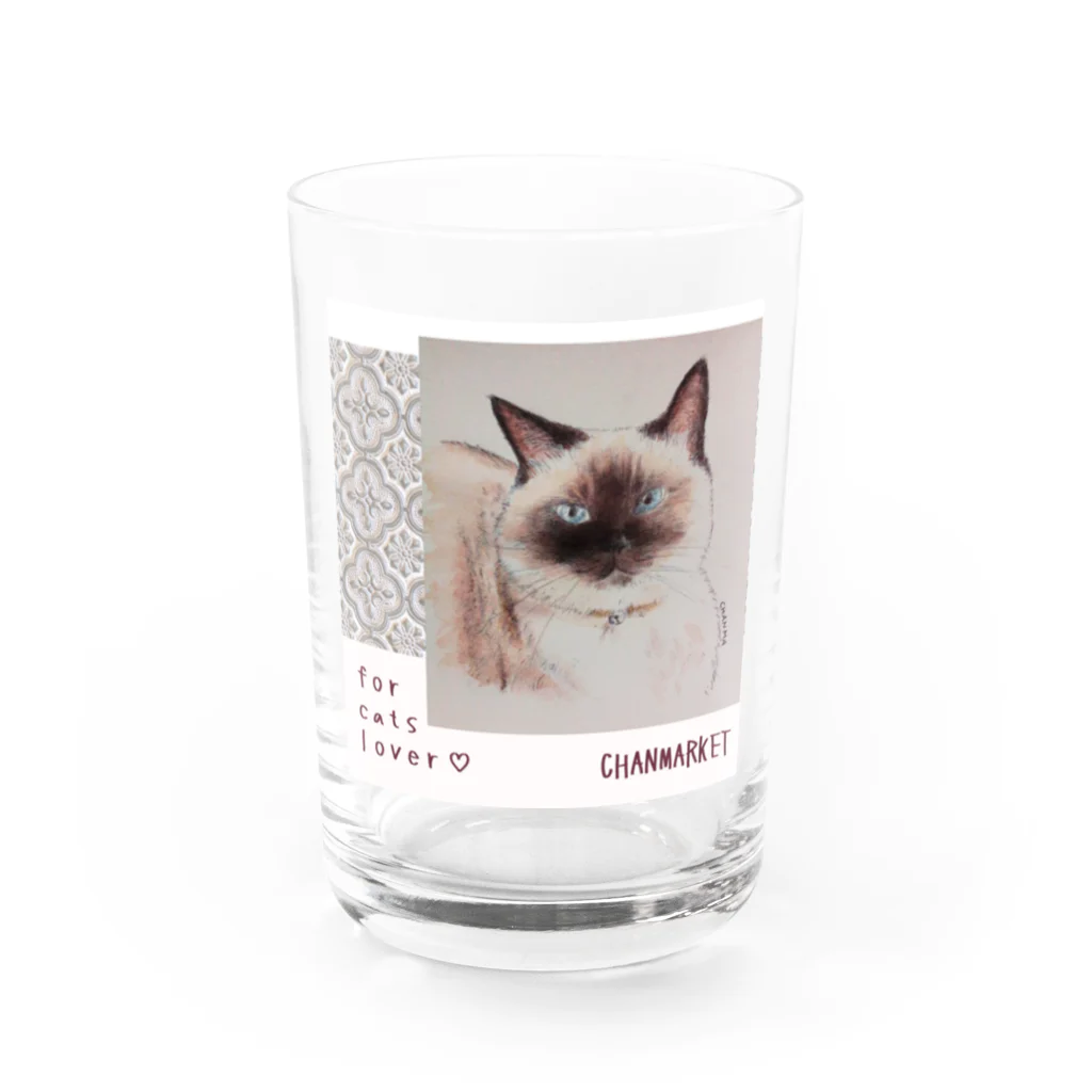 CHANMARKET のシャム猫 マダム・カエラ Water Glass :front