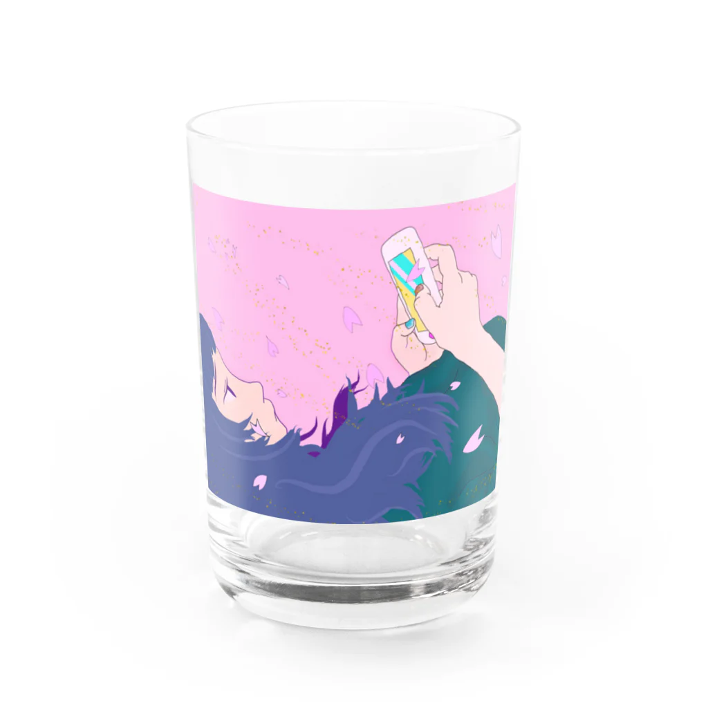 as long asのSpring melancholy Water Glass :front