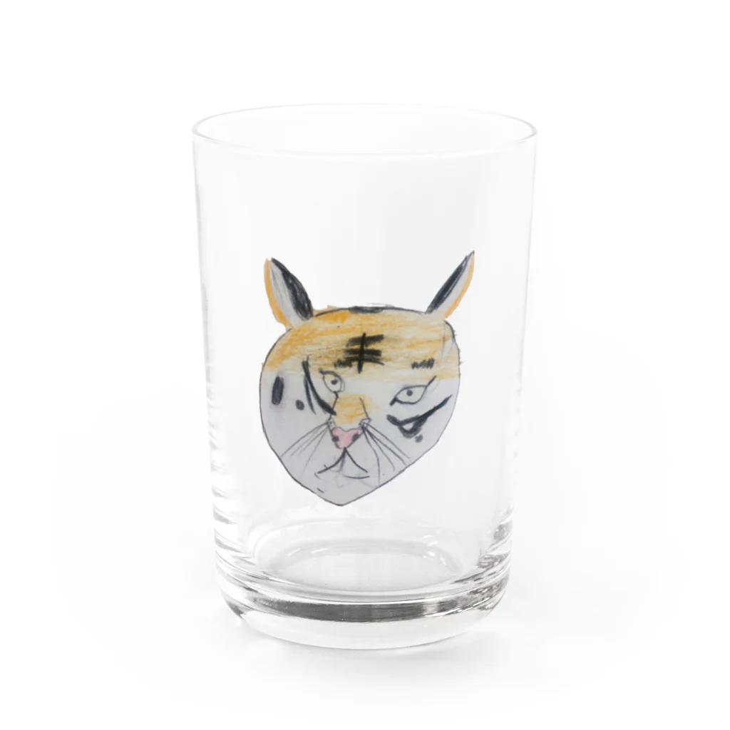 毛づくろいのTORA TORA TORA(日直) Water Glass :front