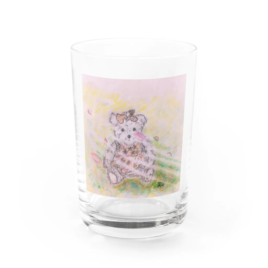 山崎理恵📕言葉は世界を変える🦋のさくら Water Glass :front