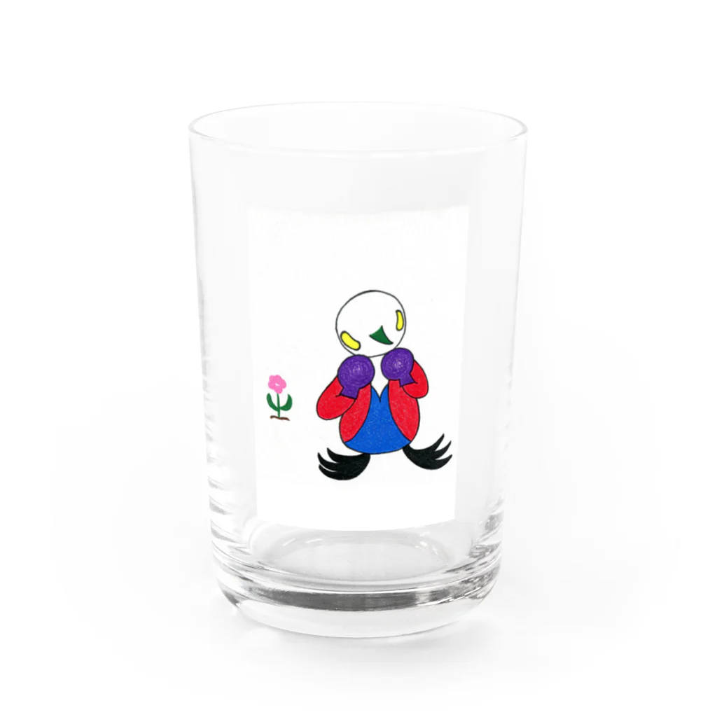 空、翔ブ、ペンギン。の「ファイティングポーズ」グラス Water Glass :front