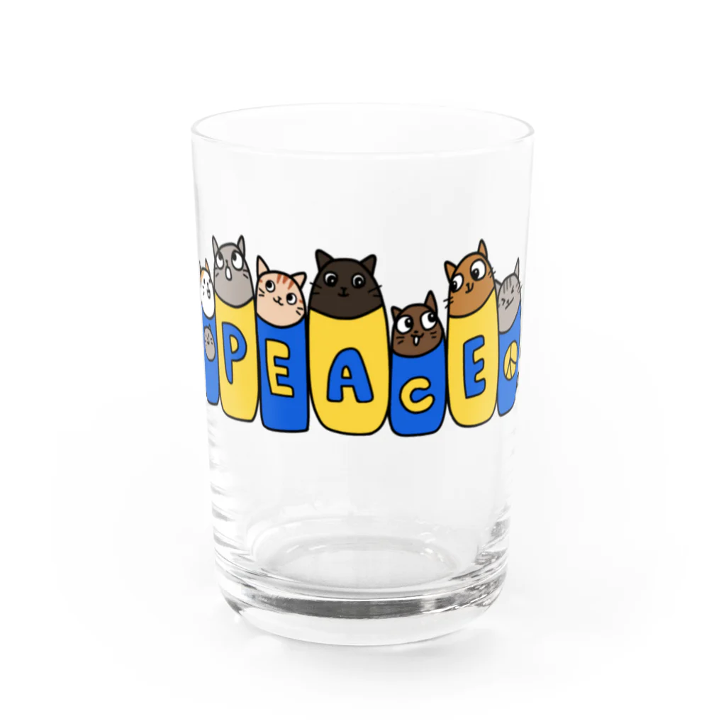 mayon's animal shopのウクライナの平和を願って Water Glass :front