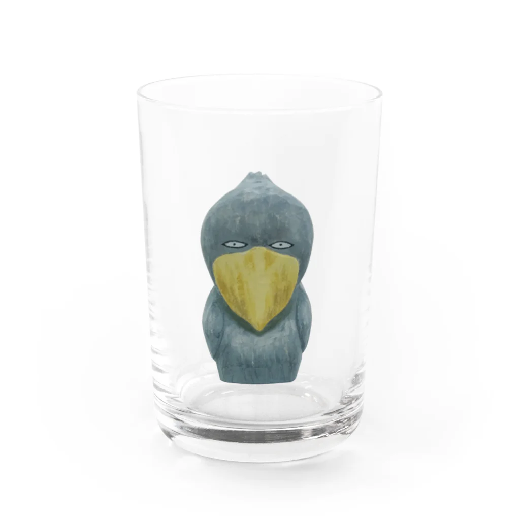 遊工房 ふじいのふじい動物園 ハシビロコウ Water Glass :front