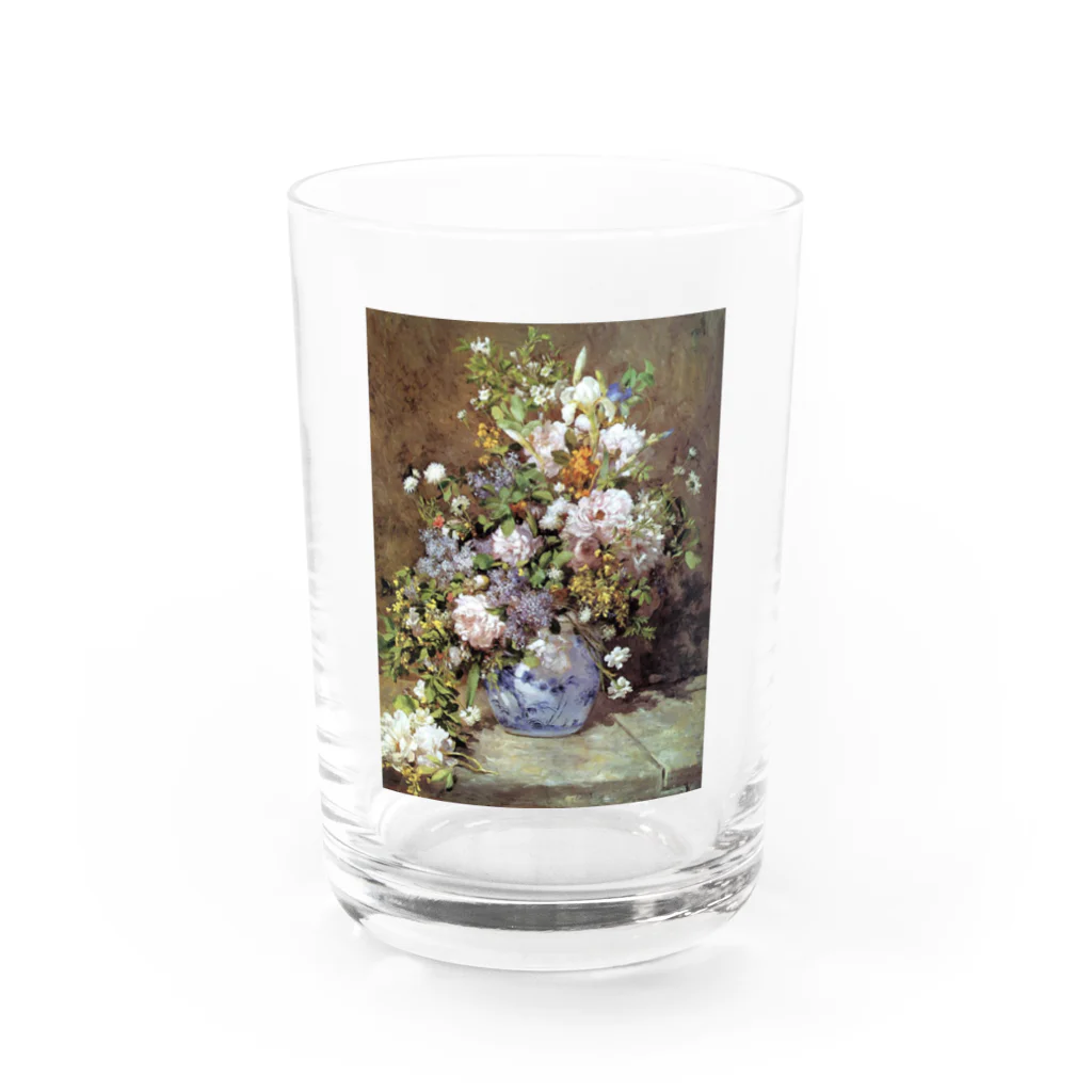 花名画アートグッズのピエール＝オーギュスト・ルノワール 《春のブーケ》 Water Glass :front