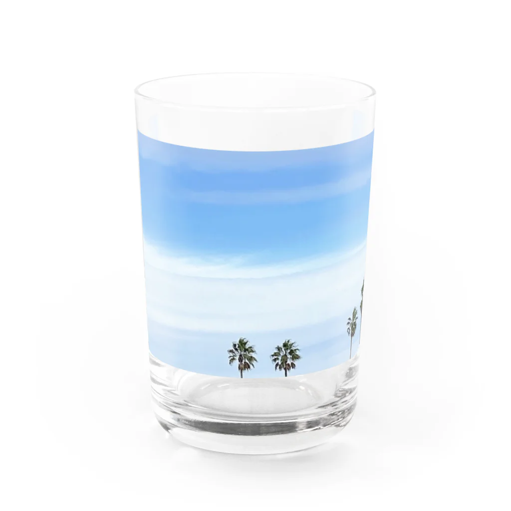 Cielの青空とヤシの木 グラス前面