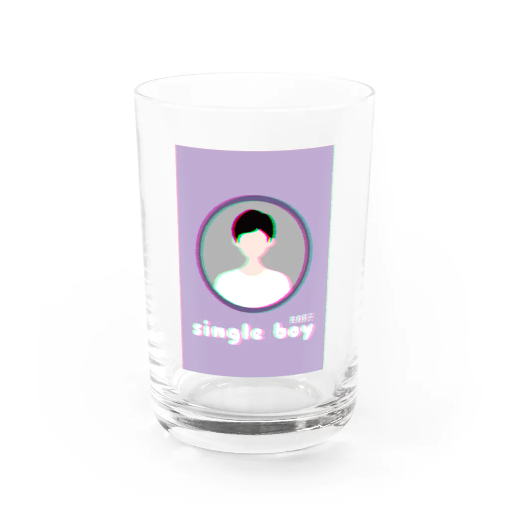 ゆれるごりら委員会。の独身男子(グリッチズレ) Water Glass :front