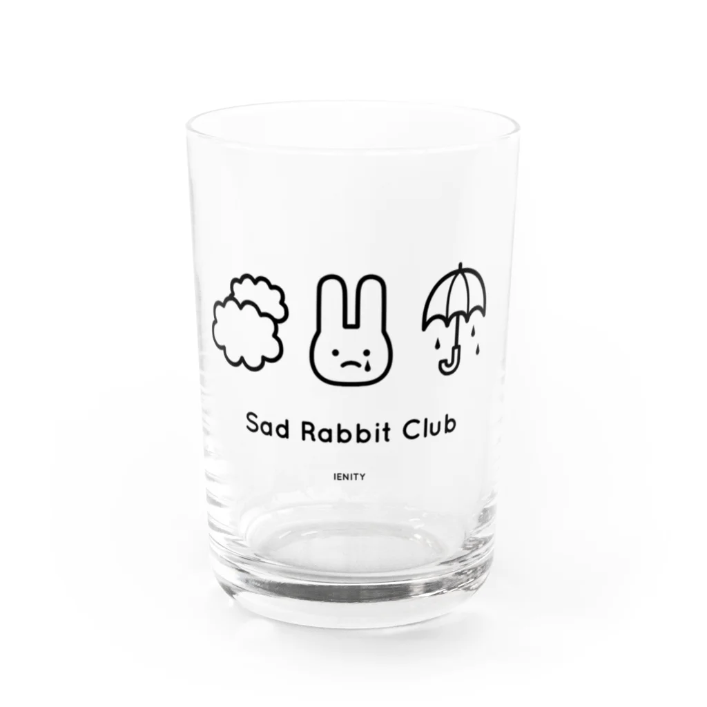 IENITY　/　MOON SIDEの【IENITY】Sad Rabbit Club #Black Water Glass :front