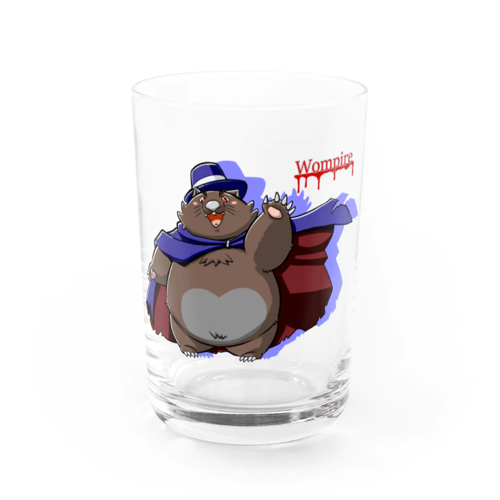 ずんぐりむっくりのウォンパイアくん Water Glass :front