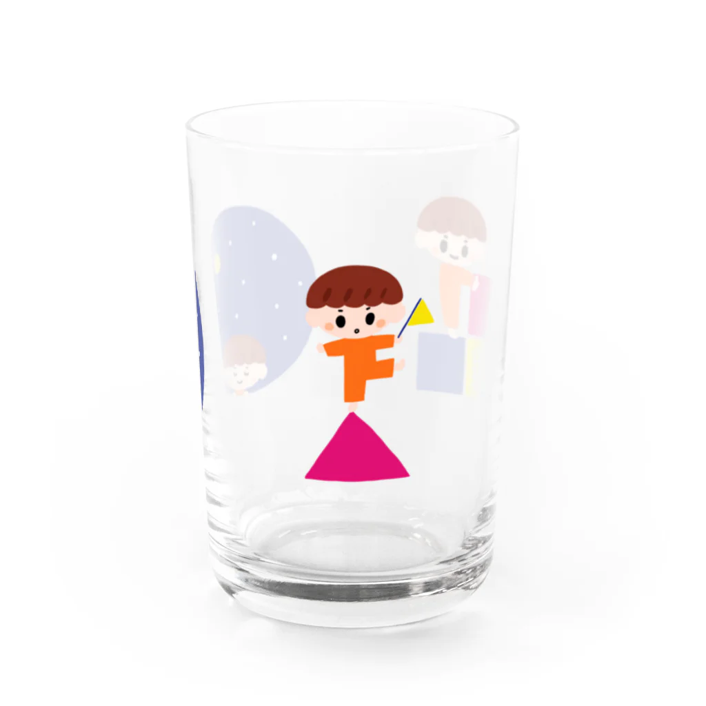 たなかのべりのキッズなシーン まる・さんかく・しかく Water Glass :front