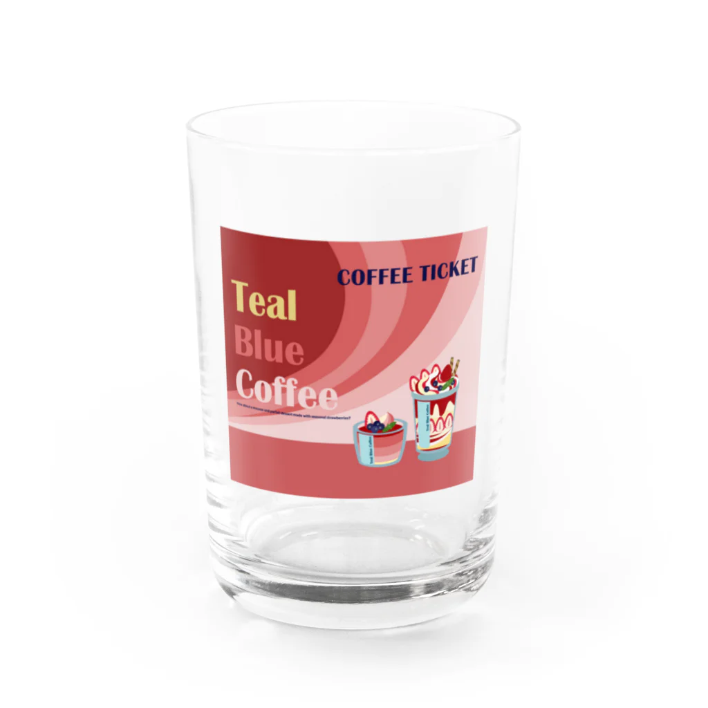 Teal Blue CoffeeのSpecial strawberry Water Glass :front