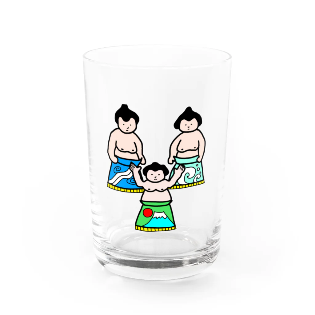 satoharuのおすもうちゃん Water Glass :front