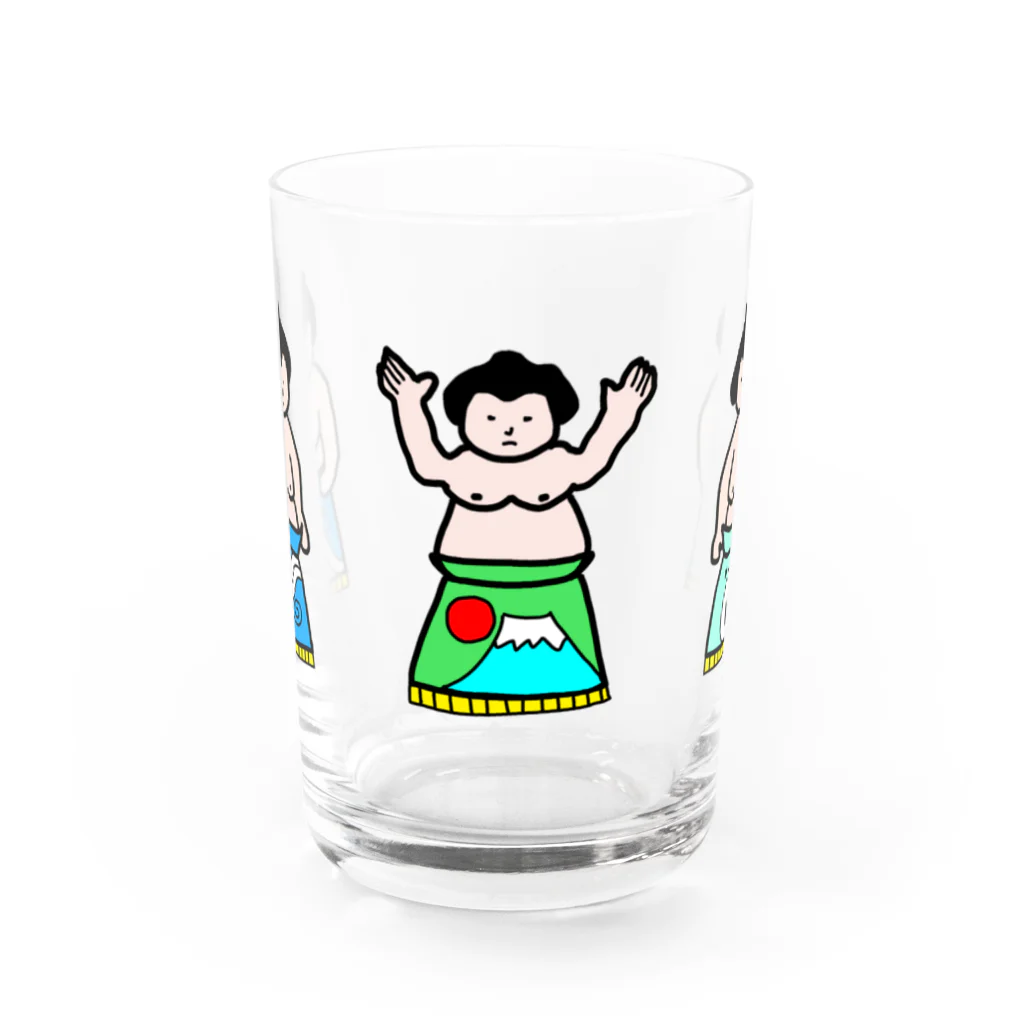 satoharuのおすもうちゃん Water Glass :front