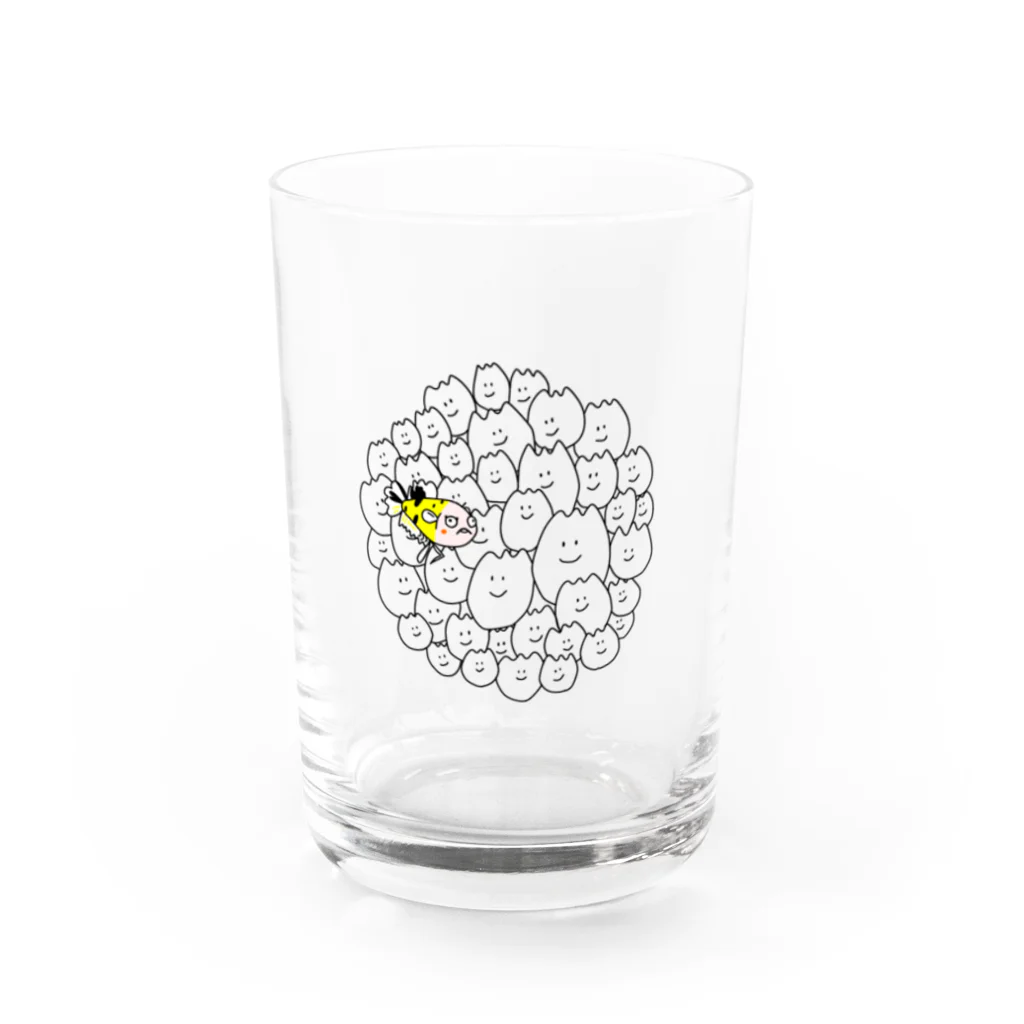 biroshopの骨折ベタのハチ子 Water Glass :front