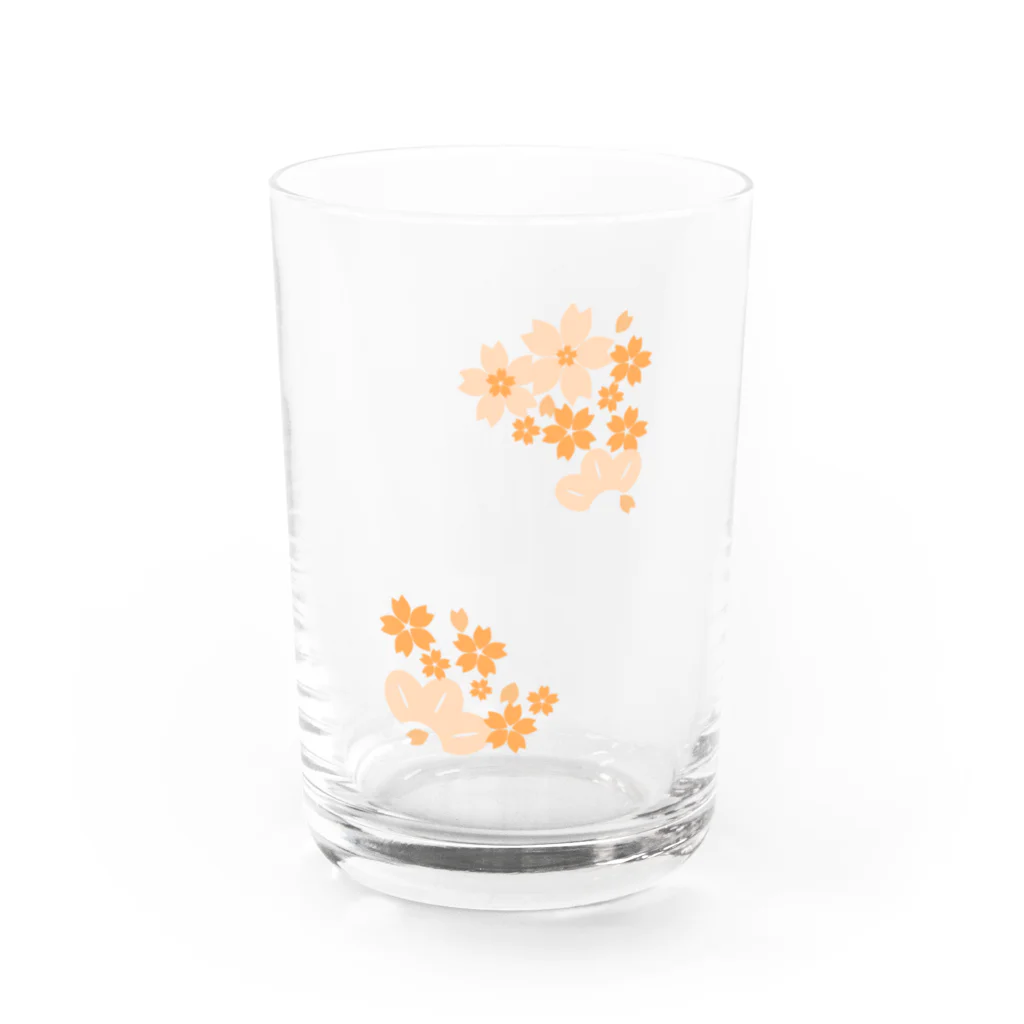 HonNeの桜松R（オレンジ） Water Glass :front