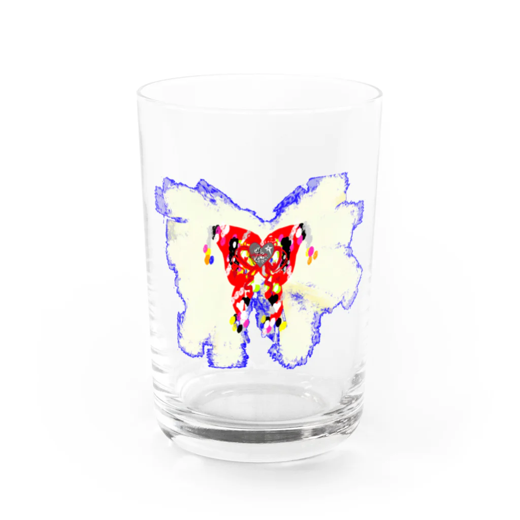 mikyacraft MIKA💓🌟赤い心臓のスーパービックリ・ボン Water Glass :front