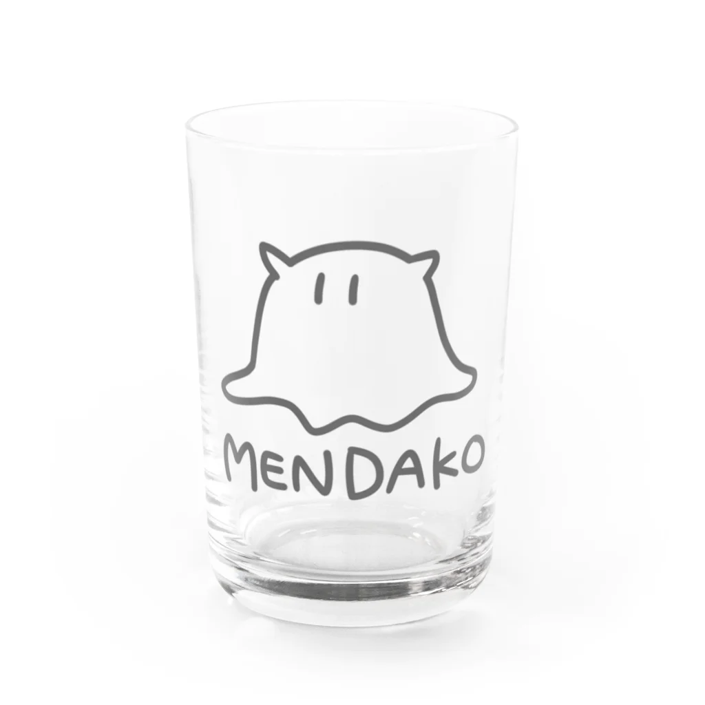 千月らじおのよるにっきのMENDAKO Water Glass :front