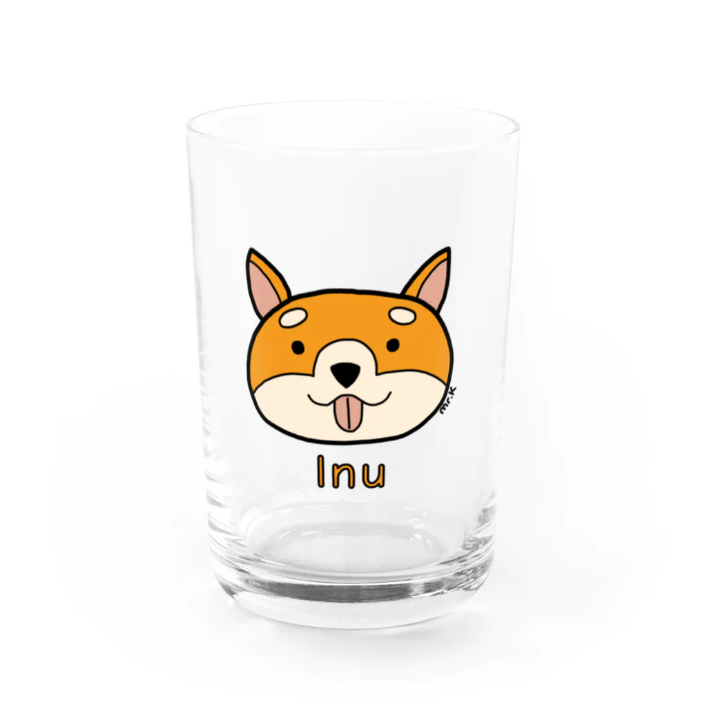 MrKShirtsのInu (犬) 色デザイン グラス前面