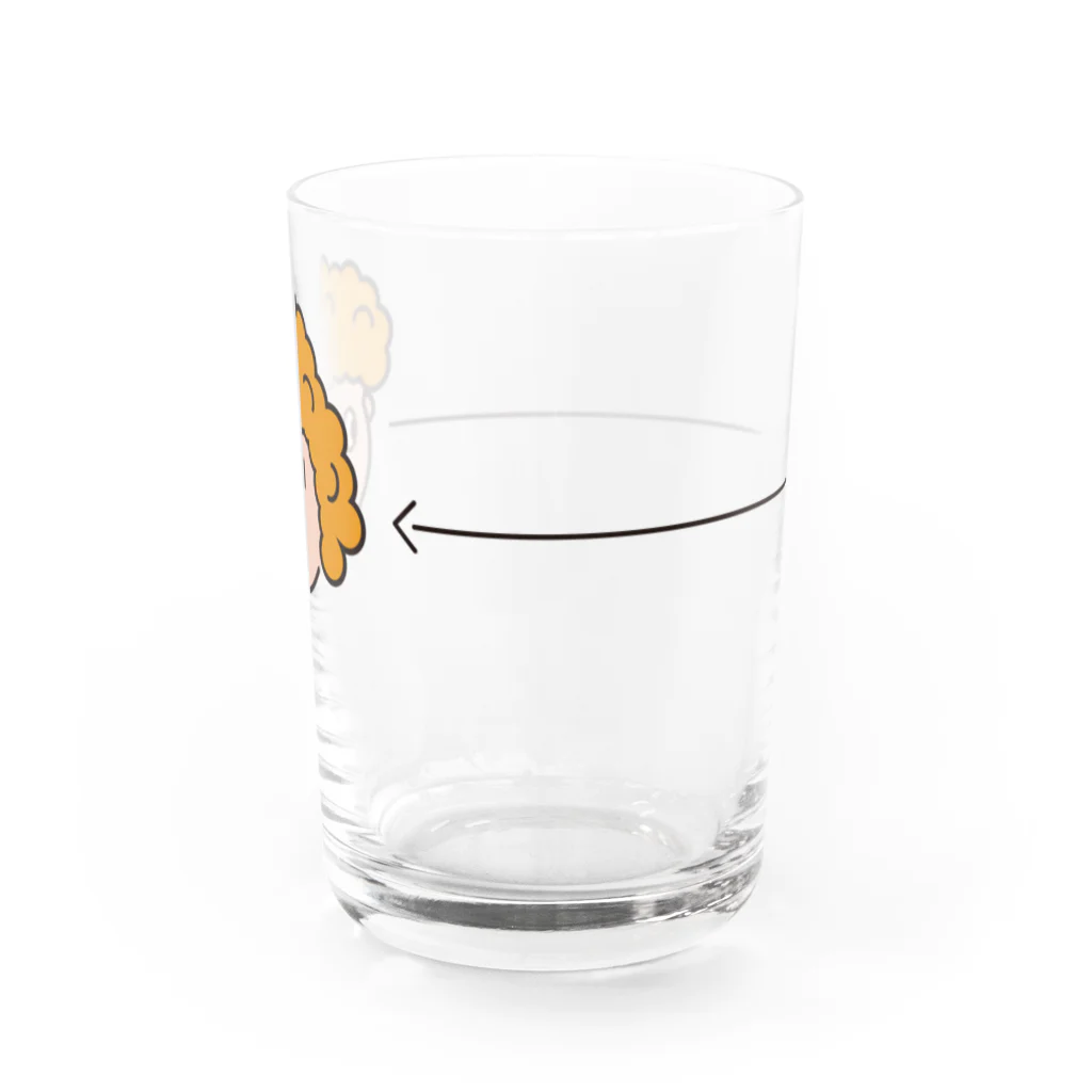 ぷくぷくとのルーシーのおおよそグラス。 Water Glass :front