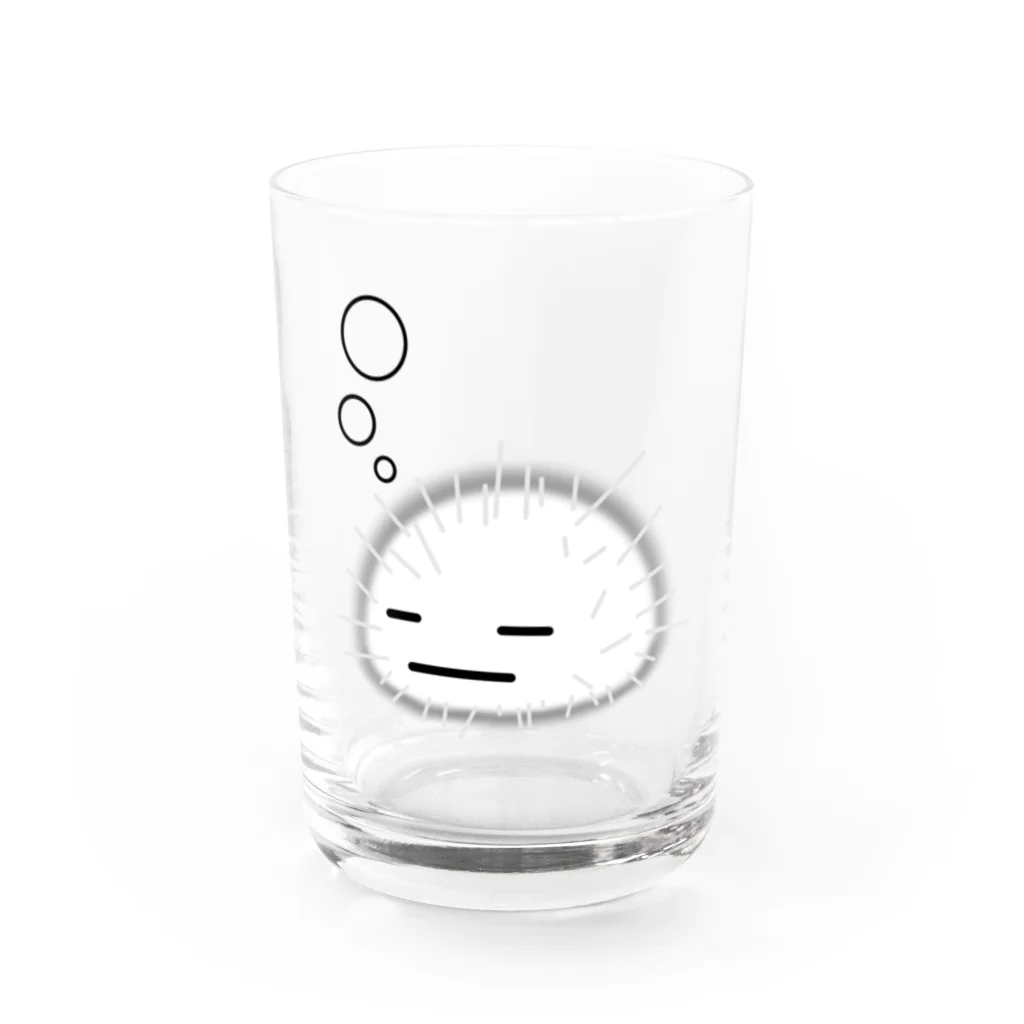 黒猫とカンパニュラのねむみがすごいオケちゃん Water Glass :front