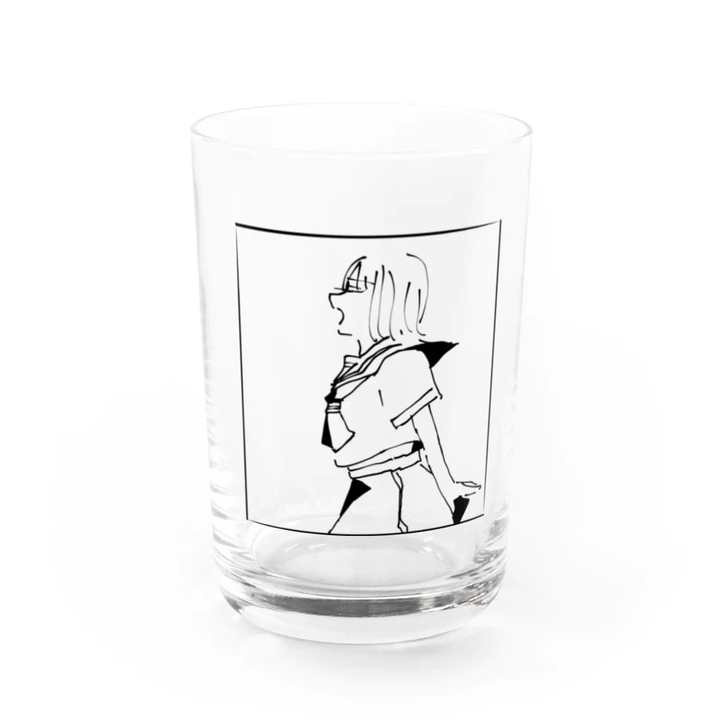 及川の森の少年 Water Glass :front