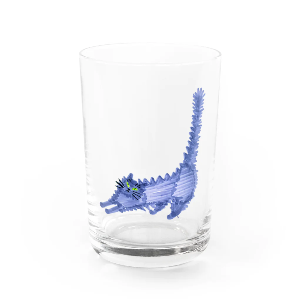 segasworksのながいねこ（伸び） Water Glass :front