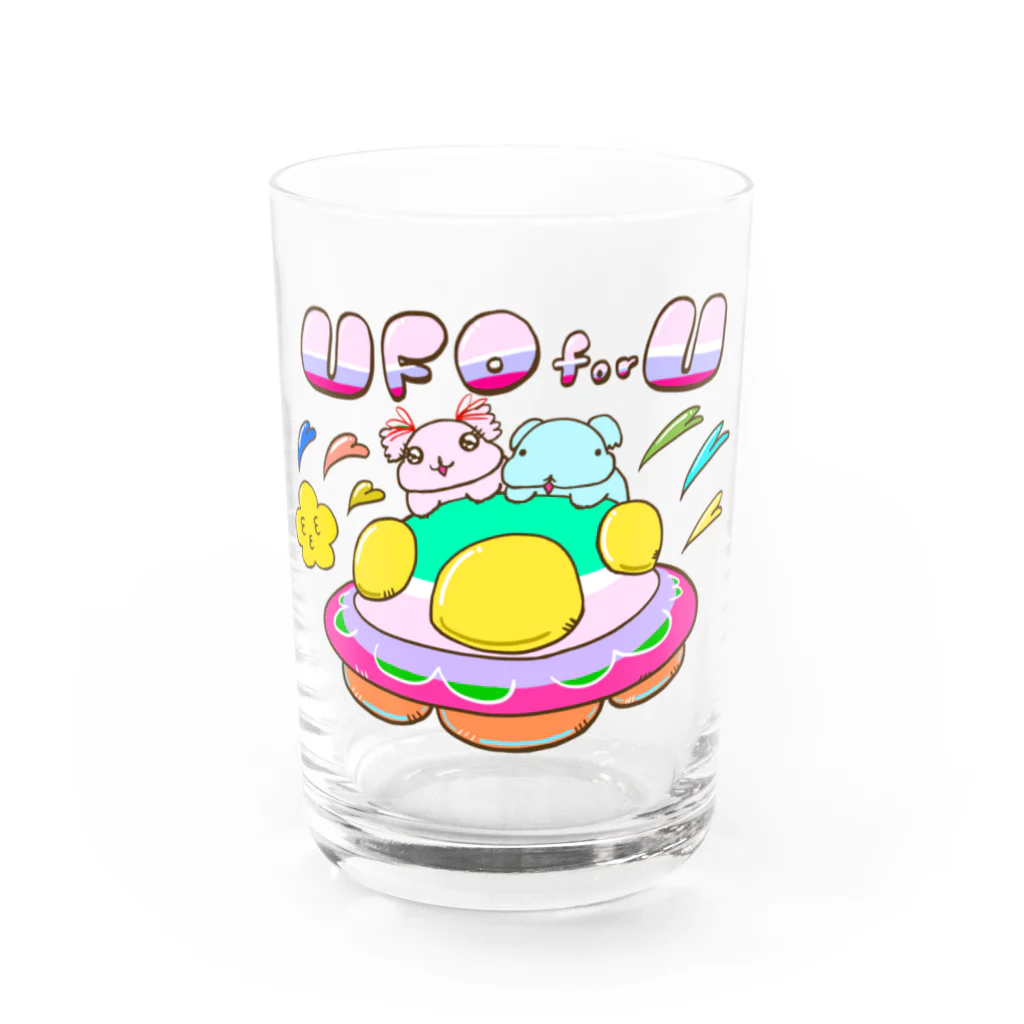 まるちょ屋のUFO for U （UFOをあなたに） Water Glass :front