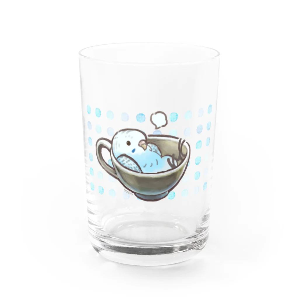 ゆずとろ@インコ･小鳥のカップいんこ Water Glass :front