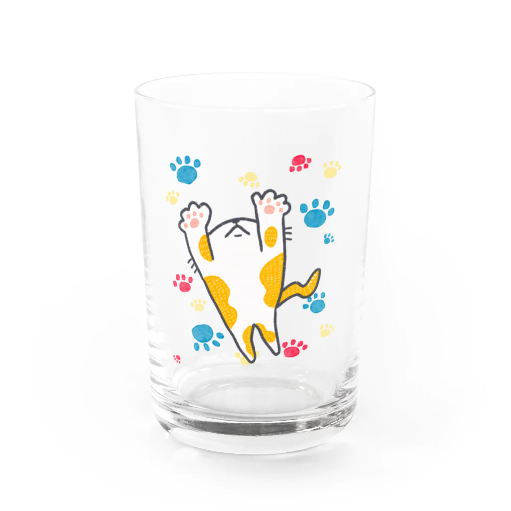 もだめおにのおみせのとぶねこ　からふる Water Glass :front