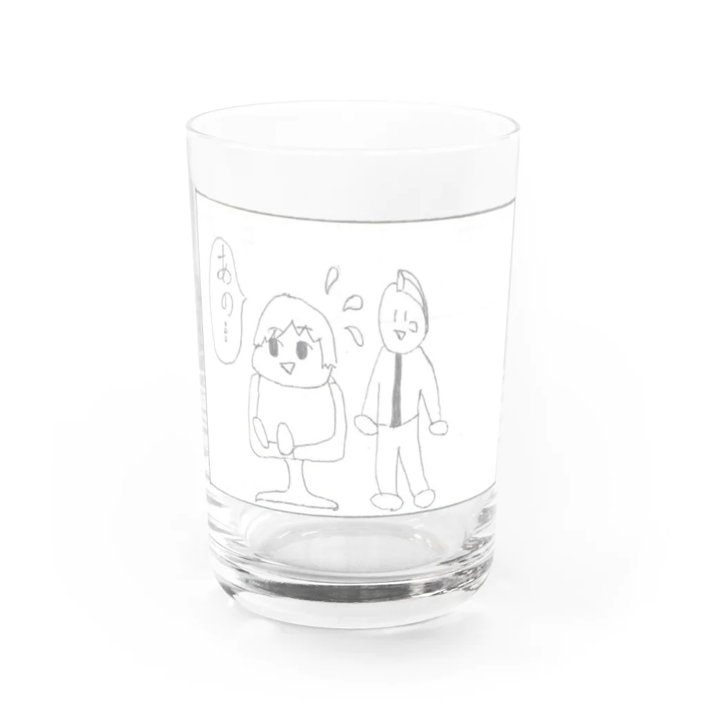 やろいちさんのお店の4コマ漫画「美容院」2コマ目 Water Glass :front