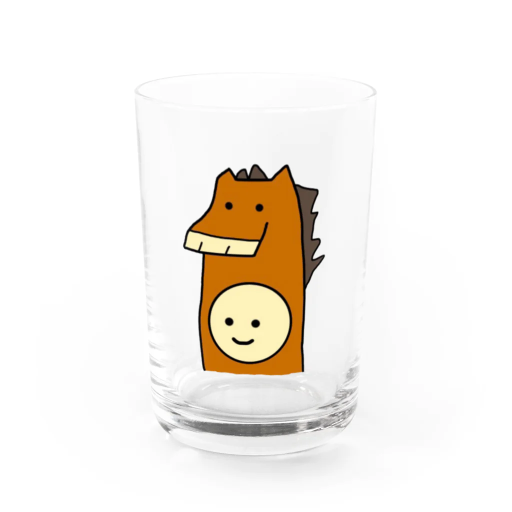 nasuoishiiのウマかぶりくん Water Glass :front